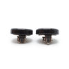 Chanel CC Logo Bicolor Button Clip-On Earrings secondhand