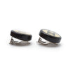 Chanel CC Logo Bicolor Button Clip-On Earrings secondhand