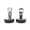 Chanel CC Logo Bicolor Button Clip-On Earrings secondhand