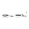 Chanel CC Logo Camellia Rhinestone Drop Earrings secondhand