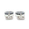 Chanel CC Logo Camellia Rhinestone Drop Earrings secondhand