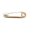 Chanel CC Logo Artificial Pearl Safety Pin Brooch GP secondhand