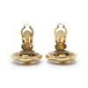 Chanel CC Logo Cut-out Round Clip-On Earrings GP secondhand