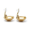 Chanel CC Logo Textured Dome Round Clip-On Earrings GP secondhand