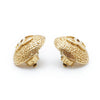 Chanel CC Logo Textured Dome Round Clip-On Earrings GP secondhand