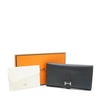 Secondhand Hermes Bearn 2 Plis Epsom Palladium Bifold Long Wallet