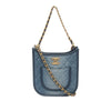 Chanel Small CC Quilted Denim Front Pocket Chain Hobo Bag Secondhand