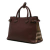 Burberry Medium Leather and House Check Banner Satchel Secondhand