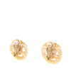 Chanel CC Gold Plated Round Clip On Earrings Secondhand