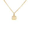 Chanel CC Gold Plated Strass Pendant Necklace Secondhand