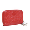 Secondhand Dior Small Patent Cannage Lady Dior Voyageur Coin Purse