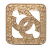Chanel CC Gold Plated Rhombus Brooch Secondhand