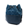 Chanel Small Printed Denim and Quilted Calfskin Gabrielle Bucket Bag Secondhand