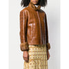 Carlo Tivioli Brown Crocodile Leather Jacket - '90s Second hand