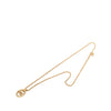 Secondhand Dior Gold Plated Strass CD Logo Oval Pendant Necklace