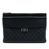 Chanel Large Quilted Grained Calfskin Archi Chic Cosmetic Case Secondhand