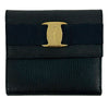 Ferragamo Embossed Leather Vara Trifold Wallet Secondhand
