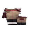 Burberry Mini Mega Check Canvas Ashby Tassel Bucket Bag Secondhand