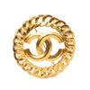 Chanel CC Gold Plated Chain Link Brooch Secondhand