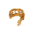 Chanel Gold Plated Logo Hoop Clip On Earrings Secondhand