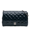 Chanel CC Quilted Patent Clutch With Chain Secondhand