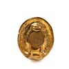 Chanel Gold Plated Crystal Round Clip On Earrings Secondhand