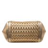 Ferragamo Mini Metallic Woven Leather Gancini Sofia Satchel Secondhand