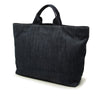 Prada Debossed Denim Logo Drill Tote Secondhand