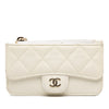 Chanel CC Quilted Caviar Flap Zip Card Holder Secondhand