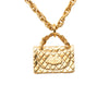 Chanel CC Gold Plated Classic Flap Bag Pendant Necklace Secondhand
