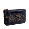 Chanel Croc Embossed Calfskin Mademoiselle Gabrielle Signature Pouch Secondhand