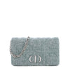 Caro Tweed Blue Shoulder Bag Secondhand