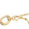 Chanel CC Gold Plated Hammered Round Pendant Necklace Secondhand