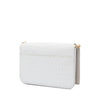 Saint Laurent Croc Embossed Leather Monogram Cassandre Crossbody Secondhand