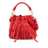 Saint Laurent Small Suede Emmanuelle Fringe Bucket Bag Secondhand