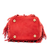 Saint Laurent Small Suede Emmanuelle Fringe Bucket Bag Secondhand