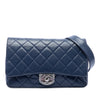 Chanel Large Quilted Goatskin Double Carry Waist Chain Flap Secondhand