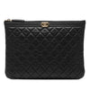 Chanel Medium Quilted Caviar Boy O Case Clutch Secondhand