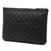 Chanel Medium Quilted Caviar Boy O Case Clutch Secondhand