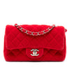 Chanel Mini Rectangular Classic Velvet Single Flap Secondhand