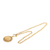 Chanel Gold Plated Medallion Coat of Arms Sunburst Pendant Necklace Secondhand