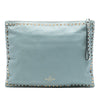 Valentino Large Leather Rockstud Clutch Secondhand