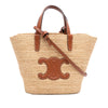 Celine Teen Supple Raffia Cuir Triomphe Classic Panier Tote Secondhand