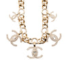 Chanel CC Gold Plated Faux Pearl Crystal Choker Necklace Secondhand