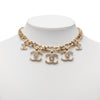 Chanel CC Gold Plated Faux Pearl Crystal Choker Necklace Secondhand