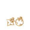 Louis Vuitton Gold Plated Flowergram Push Back Earings Secondhand
