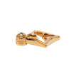 Louis Vuitton Gold Plated Flowergram Push Back Earings Secondhand