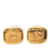 Chanel CC Gold Plated Push Back Earrings Secondhand