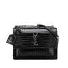 Saint Laurent Medium Croc Embossed Leather Sunset Crossbody Secondhand
