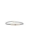 Louis Vuitton Palladium Plated and Leather Champs Elysees Bracelet Secondhand